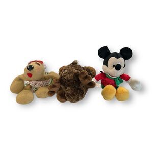 Disney Aurora Hallmark Christmas Plush Stuffed Animal 3 Lot